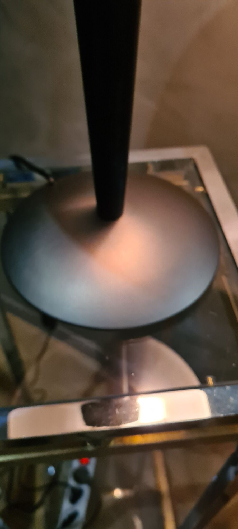 Mushroom lamp (said liner), h41 x l31, matt black