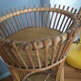 Vintage rattan servant