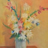 Oil on canvas bouquet of flowers