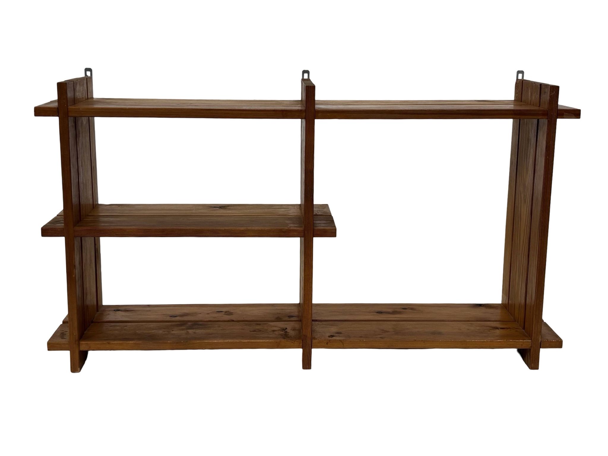 Vintage Wall shelf rack Pinewood wood 70s design