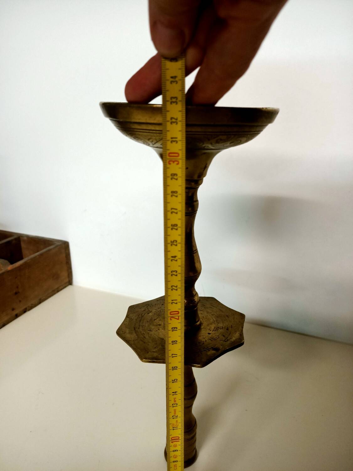 Antique bronze candlestick