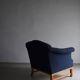Navy boucle lounge chair | Sweden | 1940s