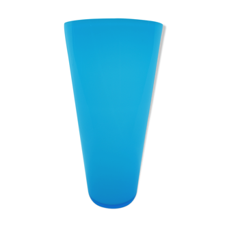 Vase scandinave en verre bleu