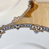 6 assiettes plates porcelaine fine F. Legrand 1920