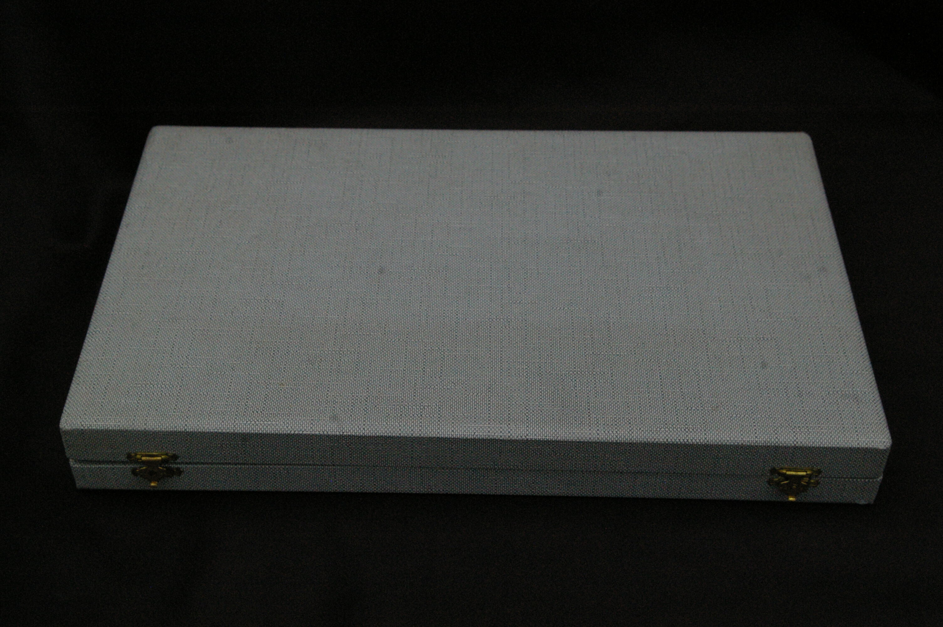 12 Cake Forks Silver Metal and Golden Blades Louis XVI Style
