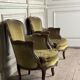 Pair of louis xv style armchairs in carved beech around 1920