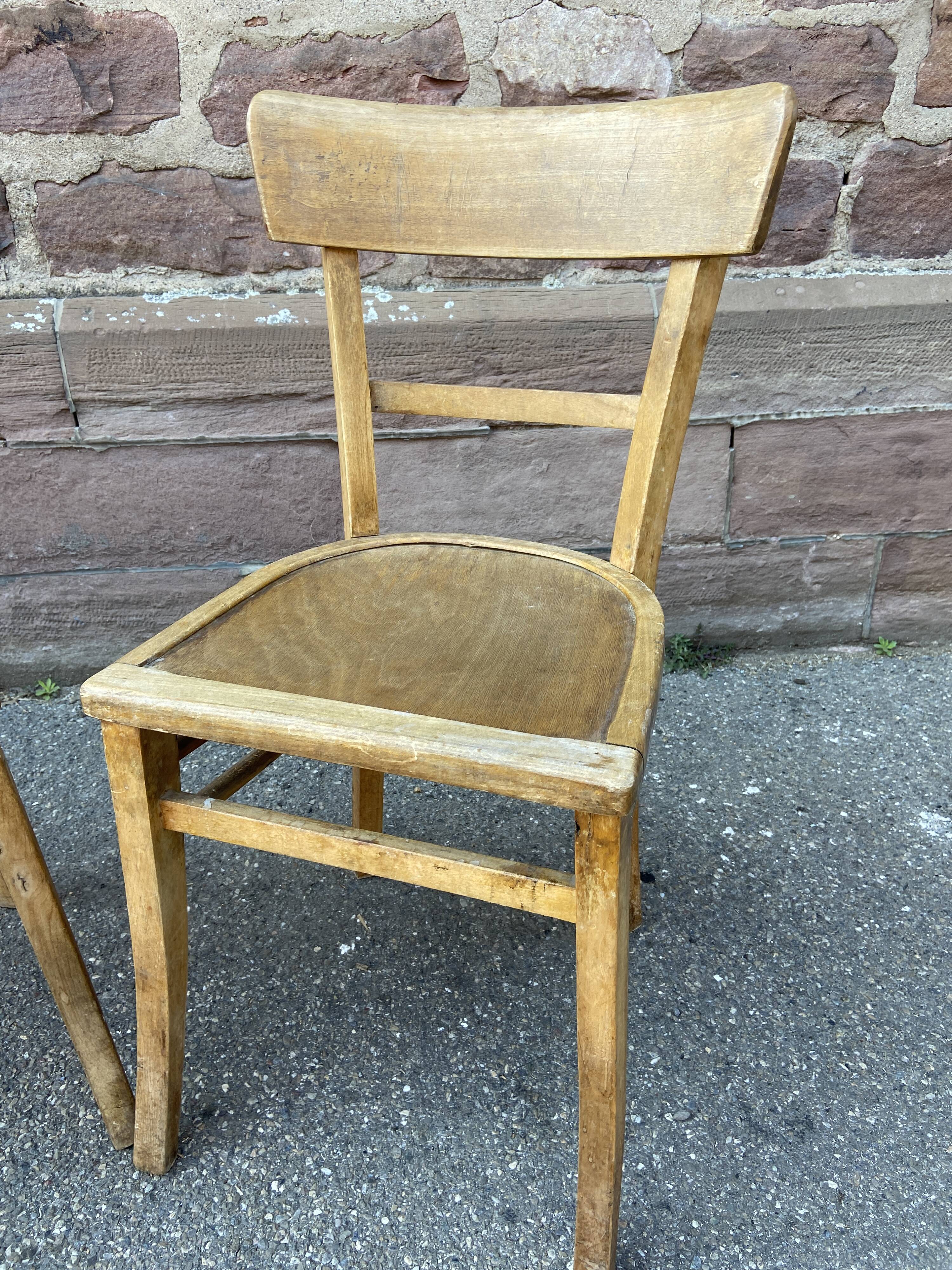 Pair of chairs bistro baumann French bistro chair vintage