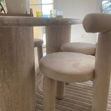 Travertine dining table
