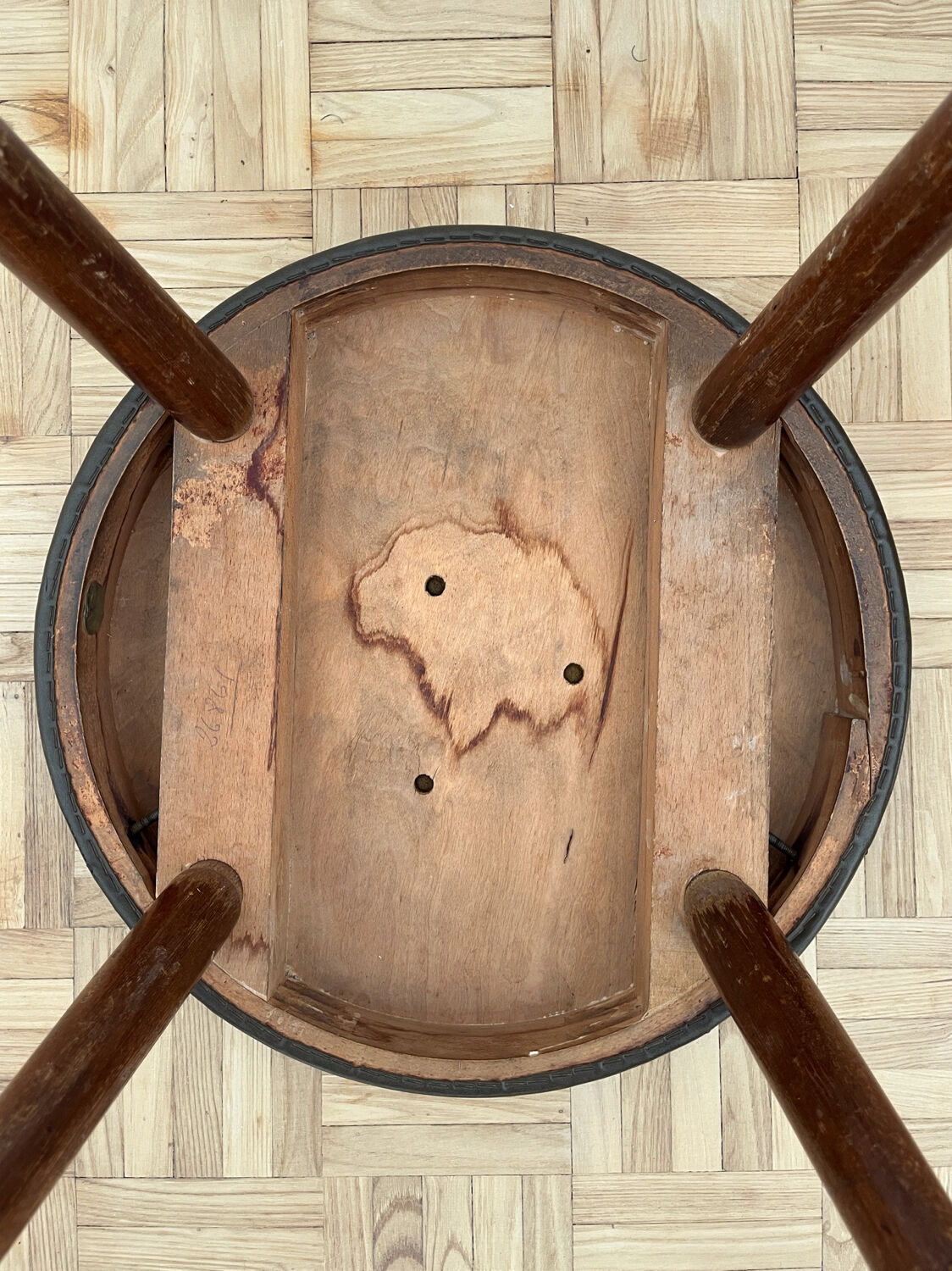 Mondor stool by Baumann vintage with compass legs