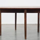 Table à manger à abattants en chêne antique de la fin du 19e siècle