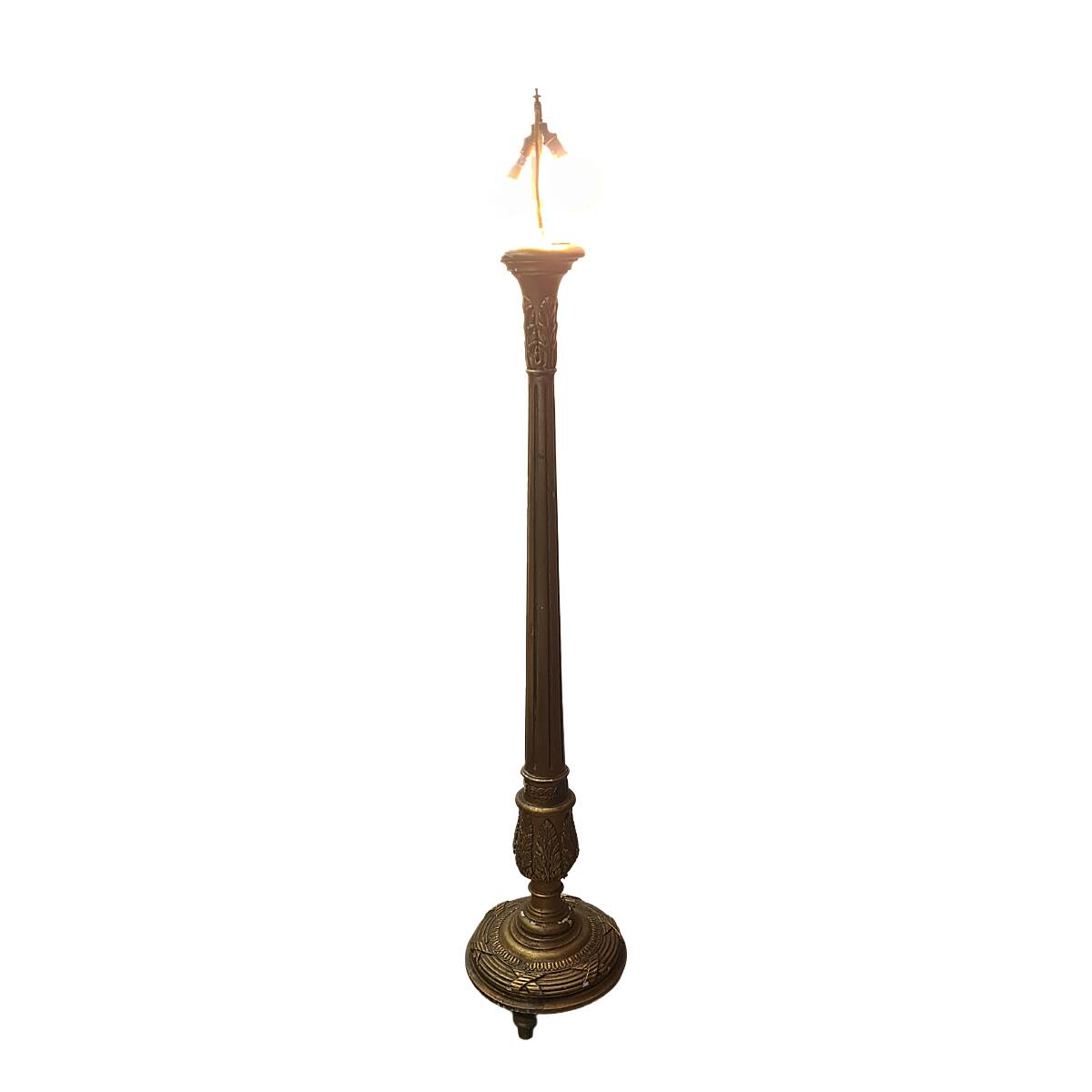 French Classic Louis XVI style Wooden Floor Lamp, mid-century