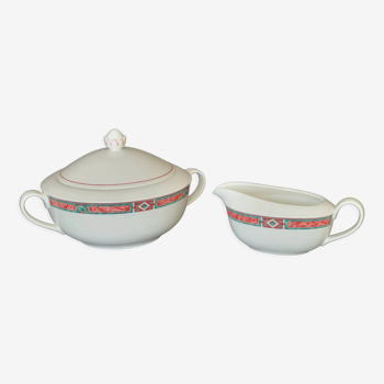 Soupière et saucière en porcelaine, Villeroy & et Boch Rialto