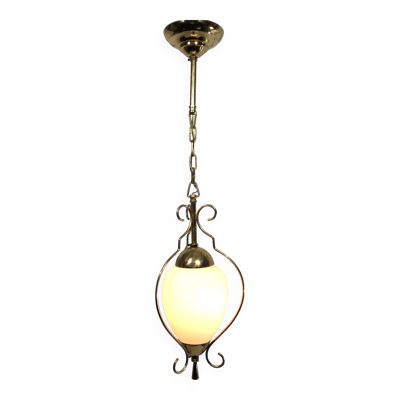 Lanterne 1 lumière en métal doré