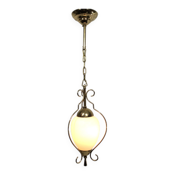 1-light lantern in gold metal