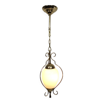 1-light lantern in gold metal