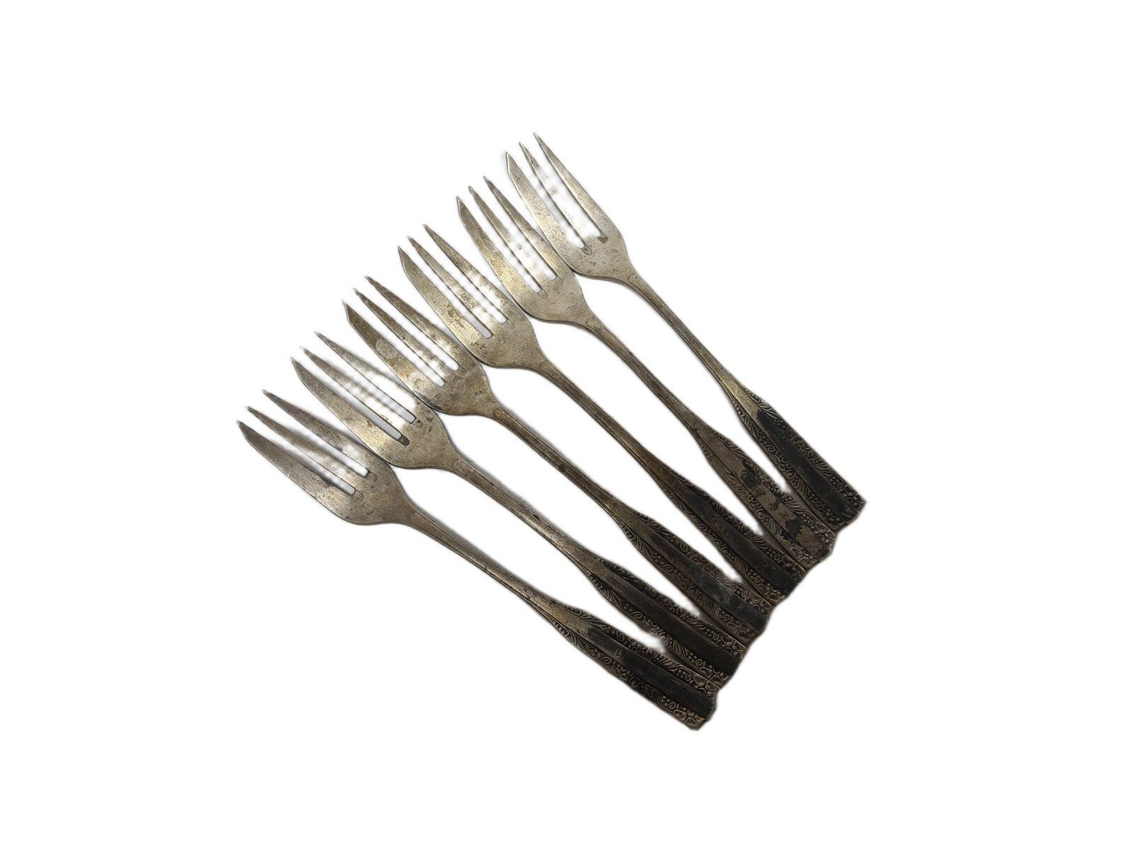 Art deco brass forks by hefra, 1960s, set of 6