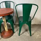 Set chairs and pedestal table Tolix