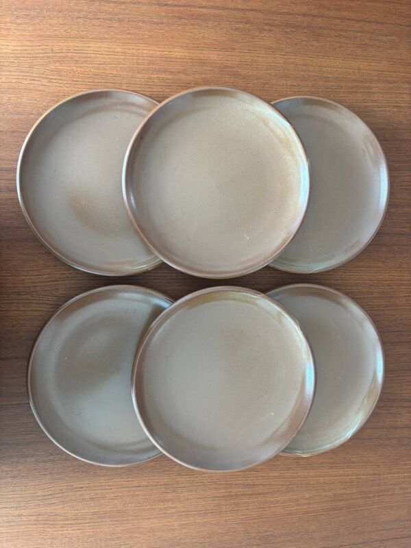 Lot de 6 assiettes Brenne Grès de France vintage – Service en grès bei