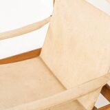 Oak safari chair & ottoman by Niels Eilersen for Erik Wørts