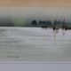Watercolor "Au fil de l'eau" (boat on the sea) signed Cambier