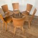 Series of 6 chairs bistro Baumann model Dove year 1950/1960