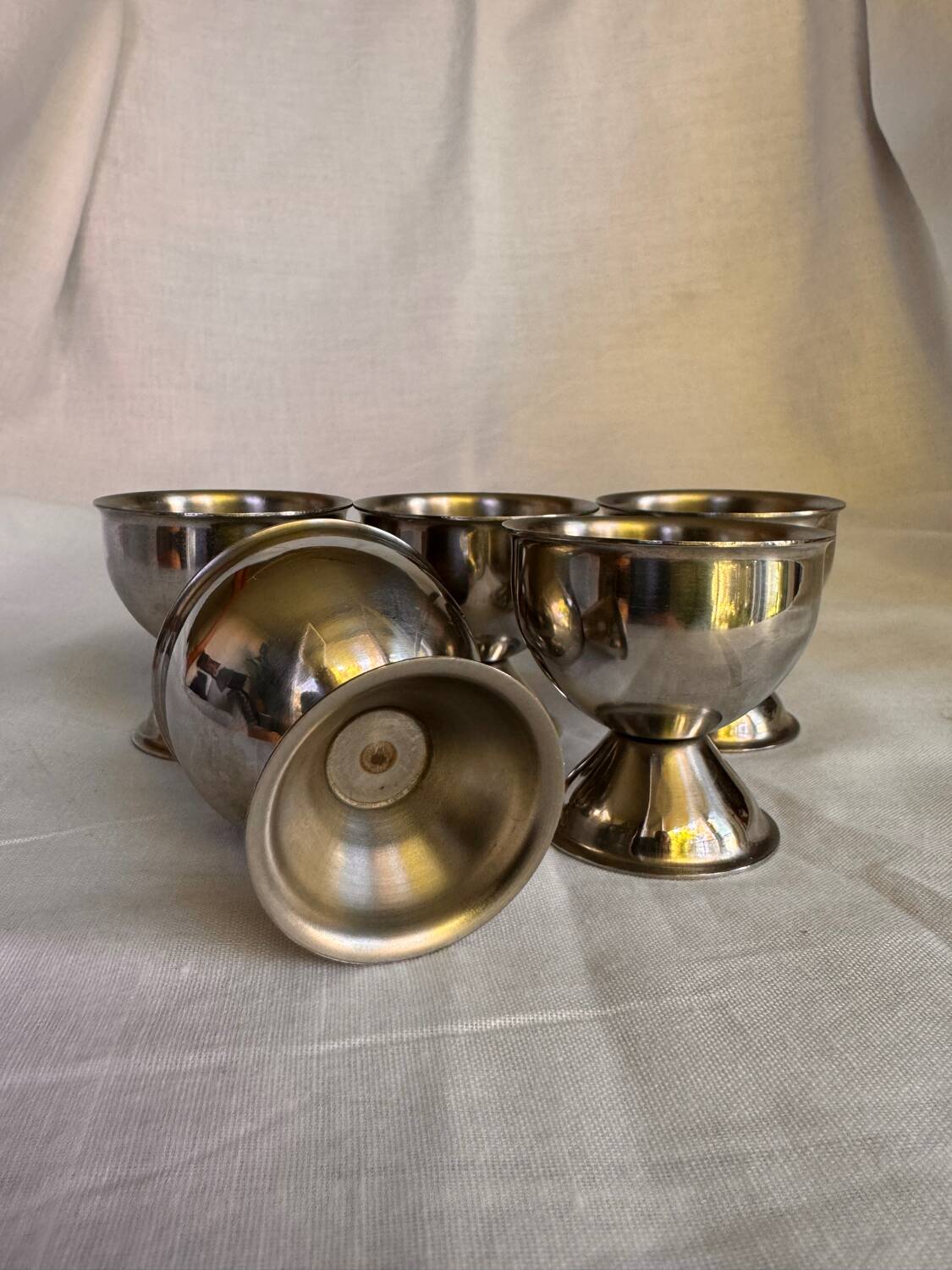 Set de 5 coquetiers en acier inoxydable