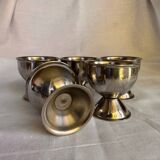 Set of 5 stainless steel egg cups