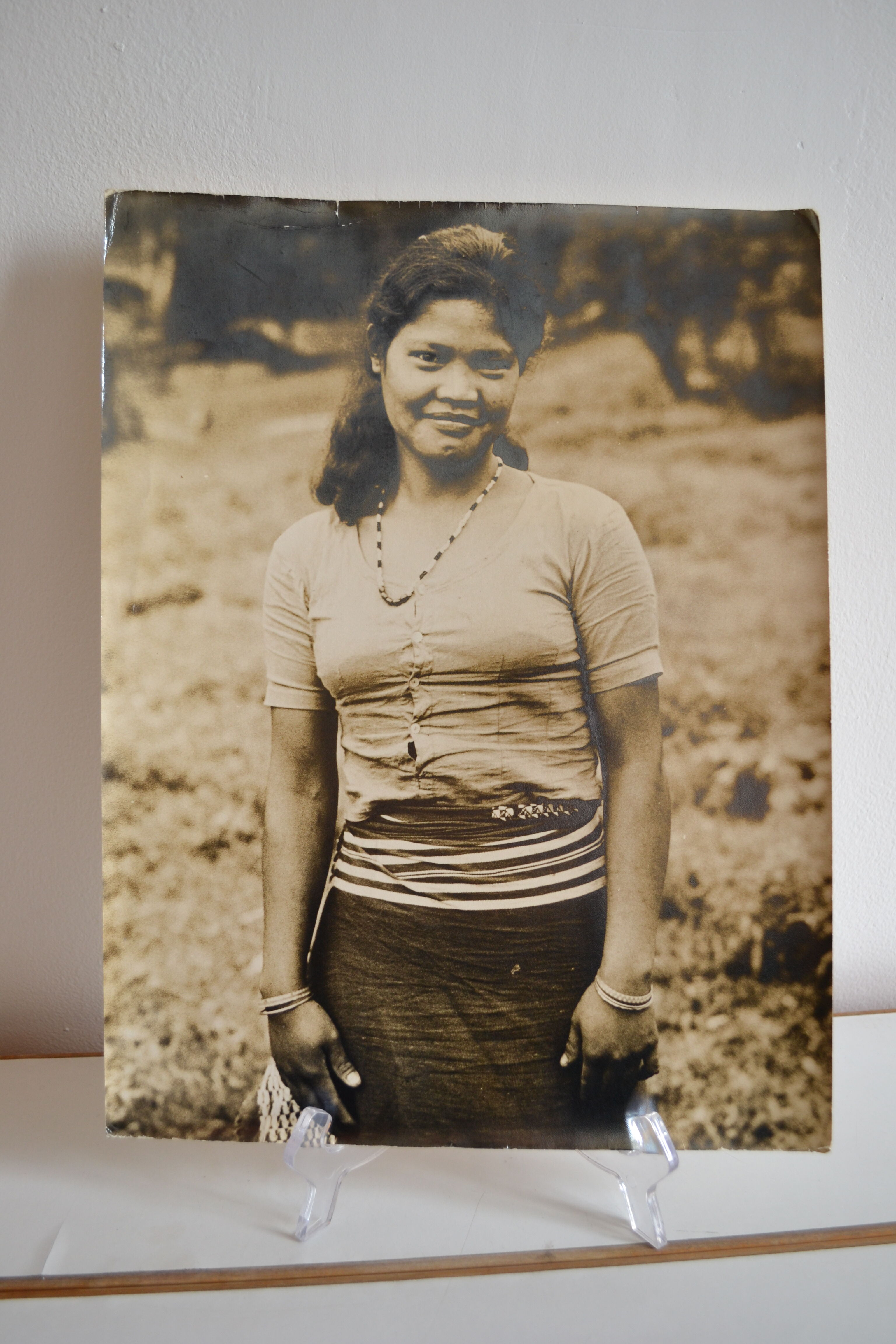 ANONYMOUS SILVER PHOTO SEPIA WOMAN INDONESIA CIRCA 1970