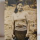 Photo argentique anonyme sepia femme indonesie vers 1970