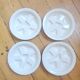 4 assiettes à escargots vintage en porcelaine blanche Pillivuyt
