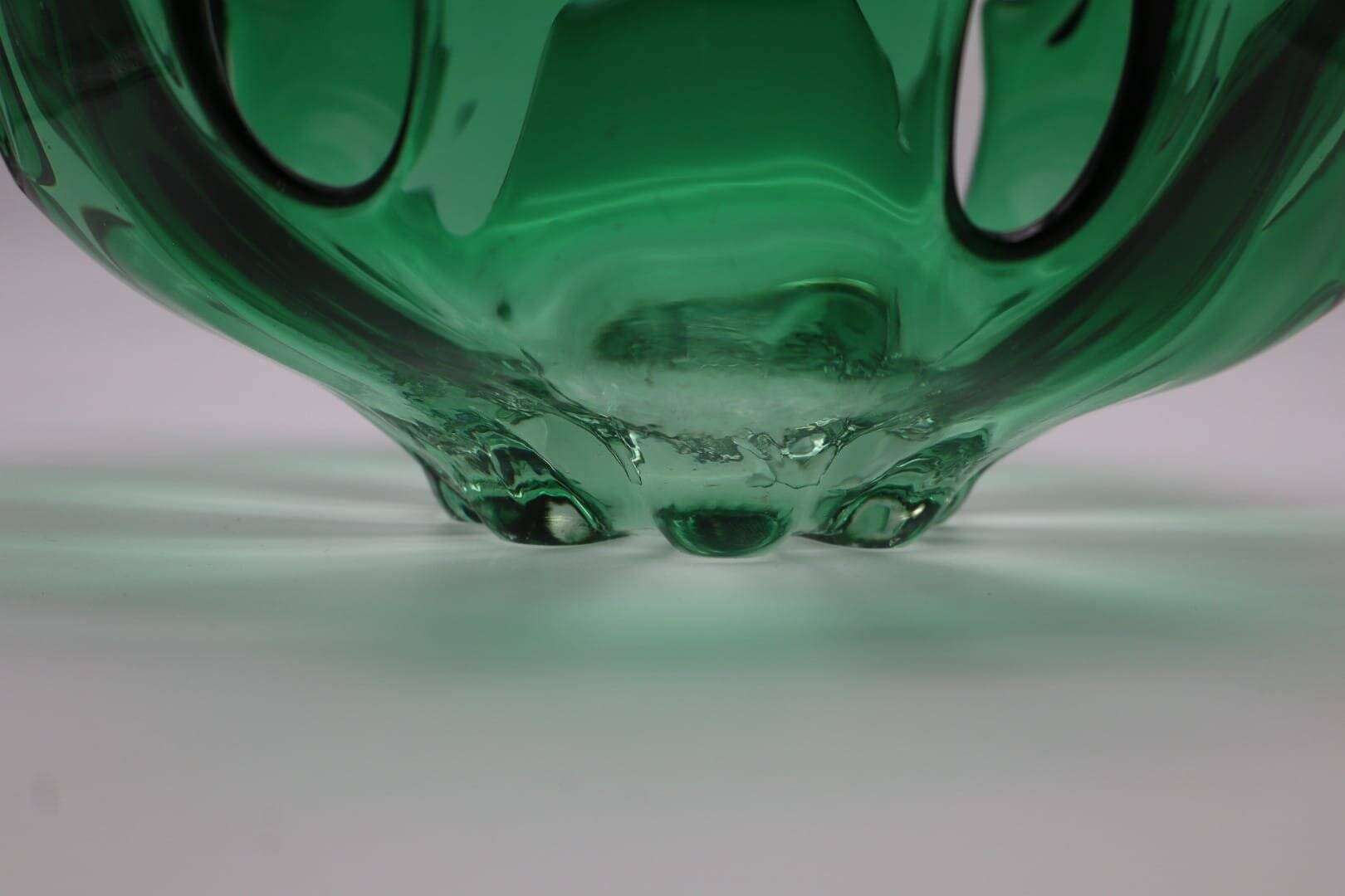 Vintage Murano Glass Green Bowl, 1960s