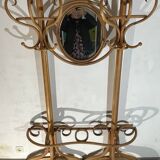 Double porte manteau miroir bois courbé par michael thonet gebrüder / freres, 1888