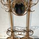 Double curved wood mirror coat rack by michael thonet gebrüder / freres, 1888