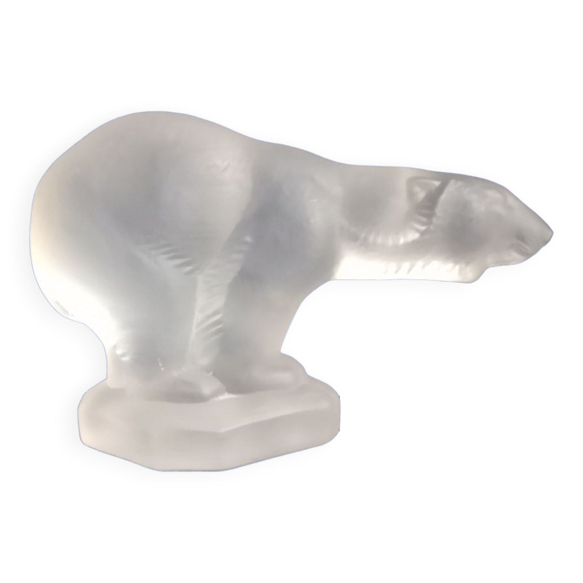 Frosted Glass Bear Paperweight