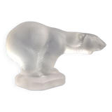 Frosted Glass Bear Paperweight