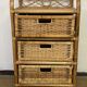 Commode en rotin vintage
