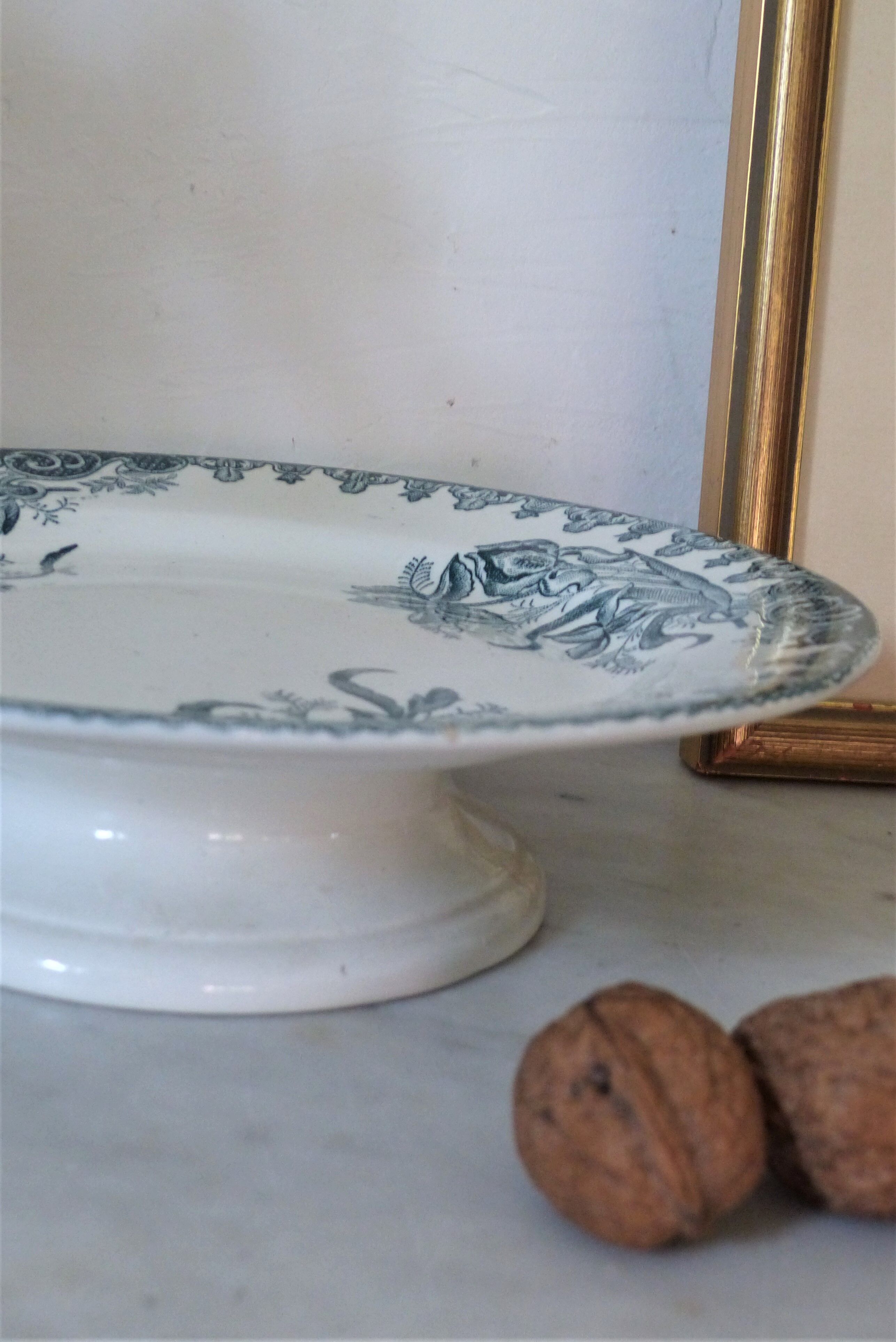 Dish Compotier iron earth Saint Amand