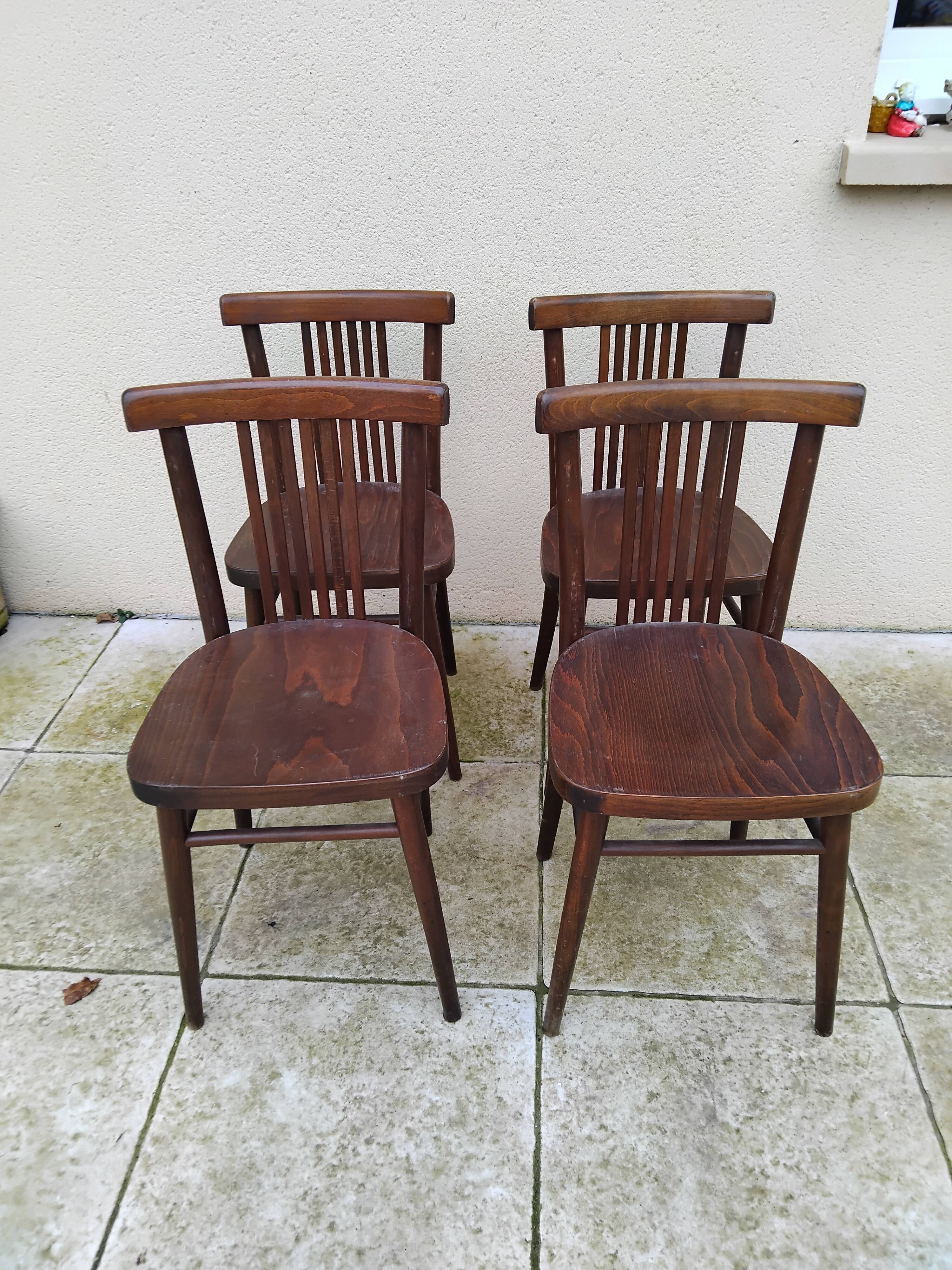 4 vintage bistro chairs