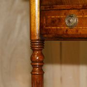 Console en Orme Burr & Bois Satiné restaurée, vers 1920