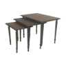 Series of 3 wooden pull-out tables