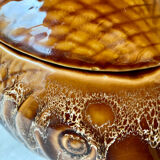 Fish service 8 plates and ceramic soup slurry Sarreguemines vintage 60