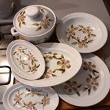 Saint Amand earthenware dishes and tureen set