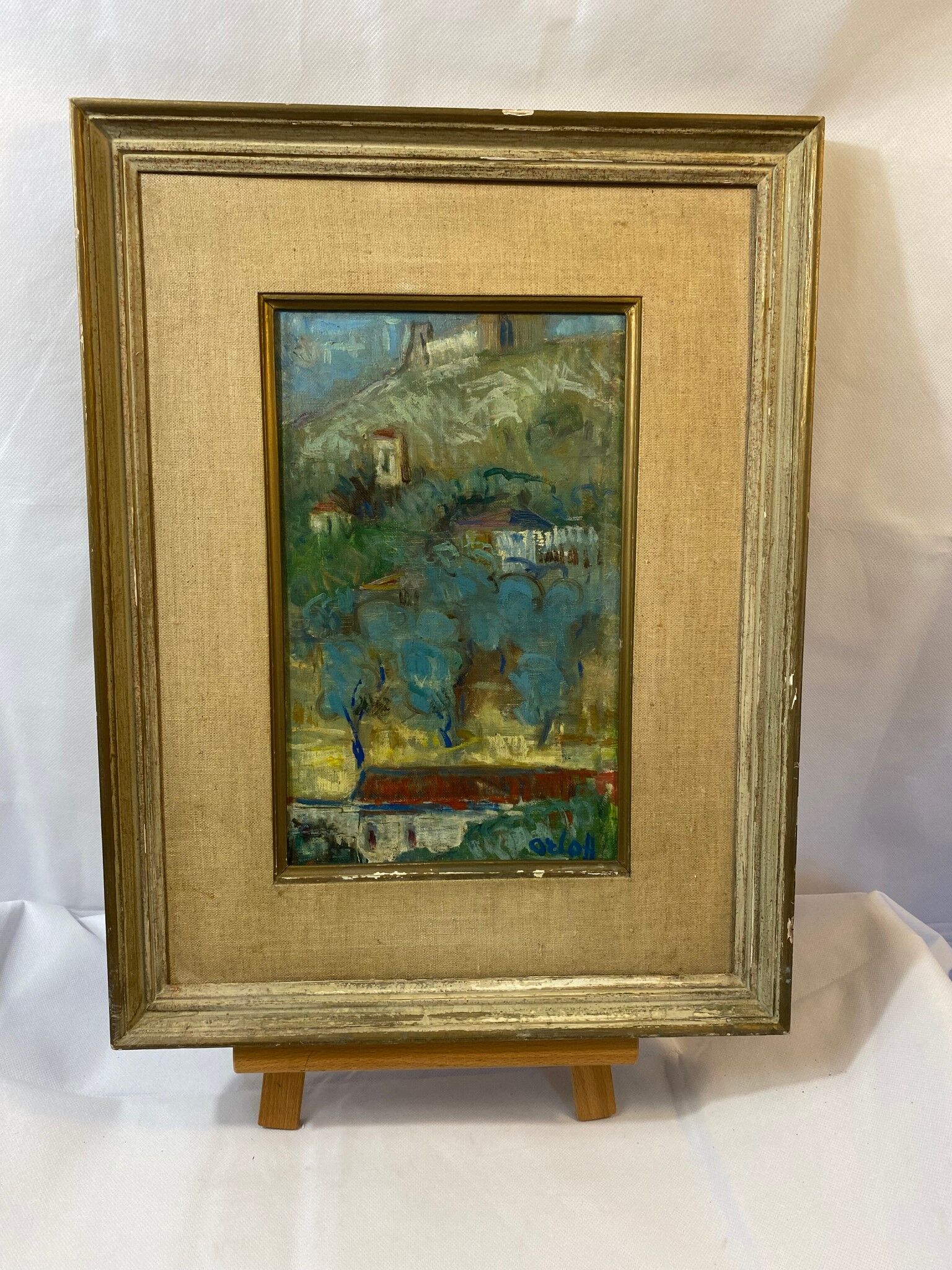 Mountain village, oil on canvas by Alexander Orloff (1899 – 1979)
