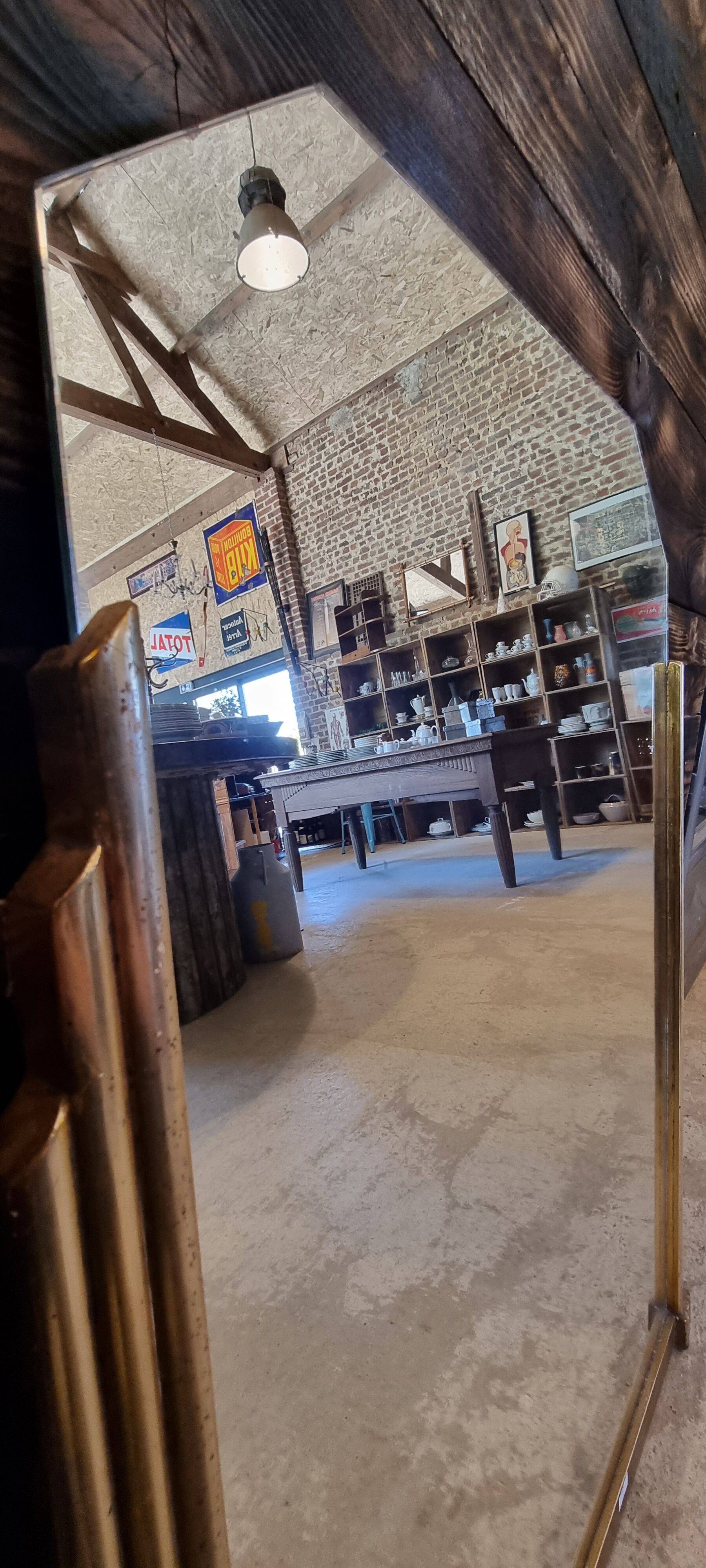 Golden art deco mirror