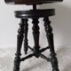 Napoleon III wooden piano stool, vintage, metal screws