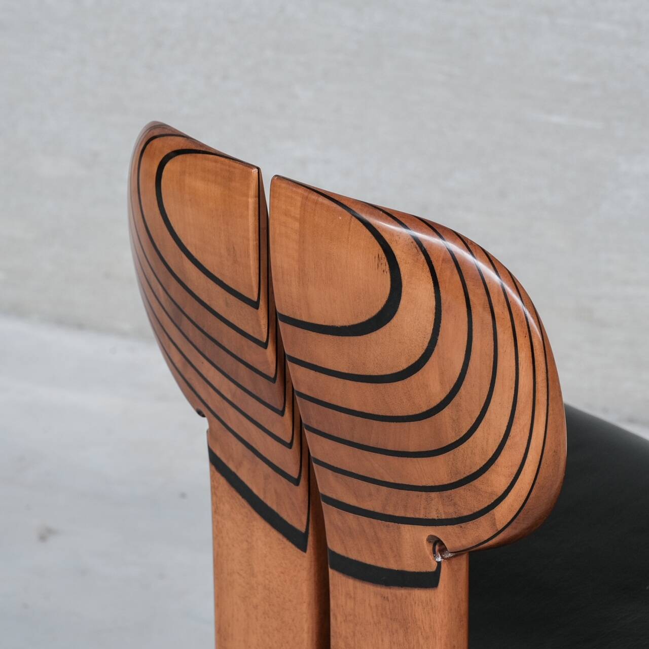 Set of Four 'Africa' Mid-Century Italian Dining Chairs by Scarpa