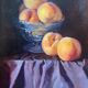 HST table "Still life with peaches" signed + frame