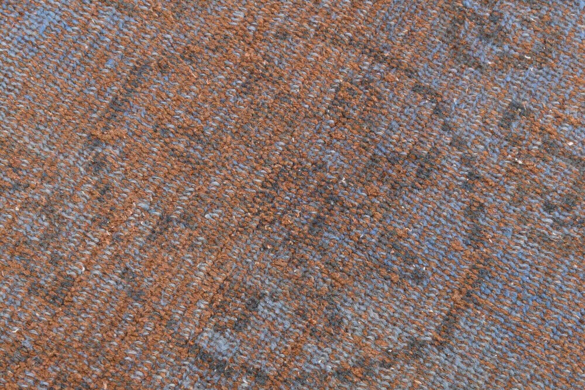 Slate Blue & Taupe Decorative Turkish Vintage Carpet Rug, 176x279 Cm