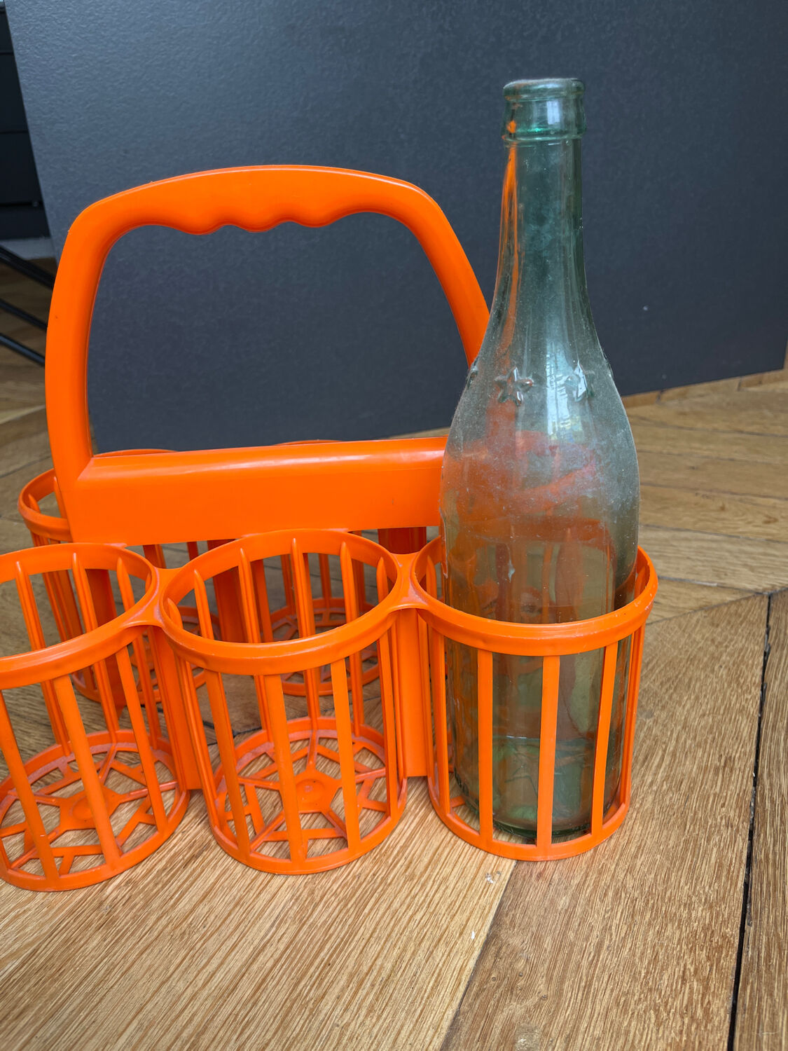 Orange bottle basket