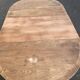 Round extendable dining table Regency central leg stripped mahogany 1960